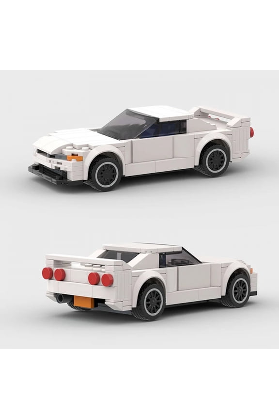 MOC Skyline R32 Speed Champions Super Race Car F1 Great Vehicle Racing Model Building Blocks Bricks Sports City Technique Toys