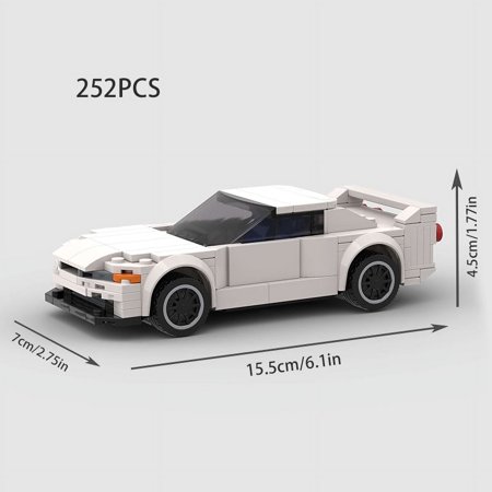 MOC Skyline R32 Speed Champions Super Race Car F1 Great Vehicle Racing Model Building Blocks Bricks Sports City Technique Toys