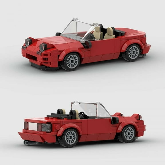 MOC Speed Champions MX-5 NA Super Race Convertible Car F1 Vehicle Racing Model Building Blocks Bricks Sports City Technique Toy