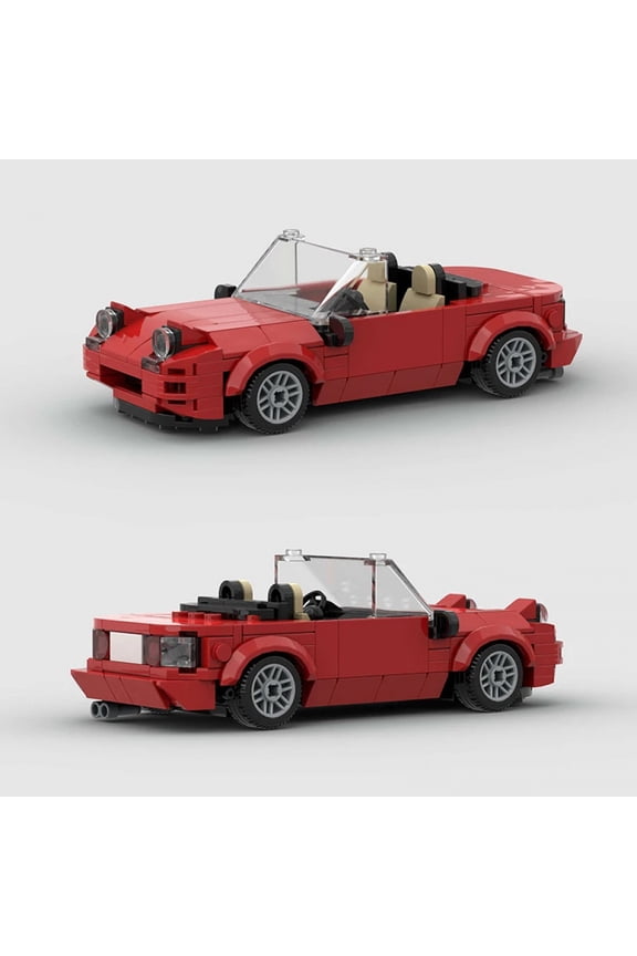 MOC Speed Champions MX-5 NA Super Race Convertible Car F1 Vehicle Racing Model Building Blocks Bricks Sports City Technique Toy