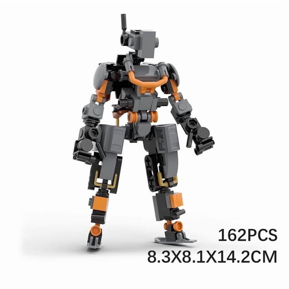 MOC Tactical Mecha Robot Building Blocks Model, DIY Assembled Sci-Fi Warrior Construction Brick Kit