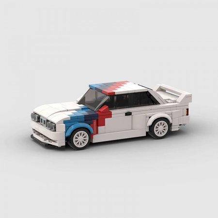 MOC Technical M3 E30 Racing Sports Car Vehicle Speed Champion Racer Building Blocks Brick Creative Garage Toys for Boys