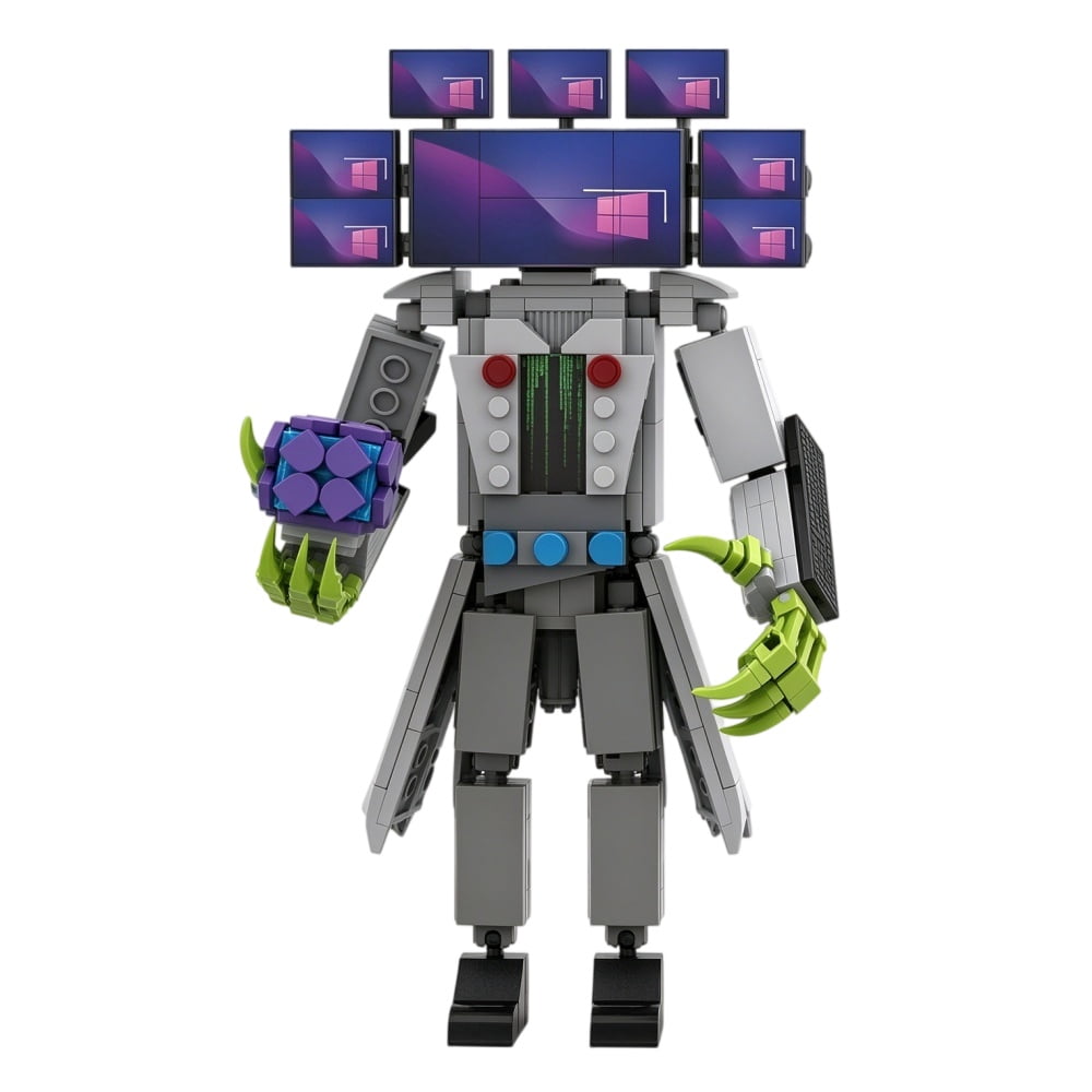 MOC Titan Computer Man Building Block Set, Skibidi Toilet MOC Action ...