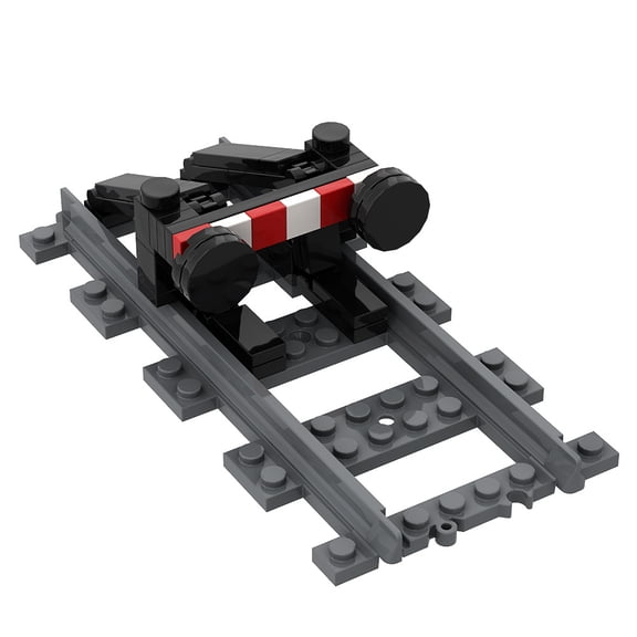 MOC Train Track Expansion Building Blocks Kit, Railway Bracket Bricks Toy