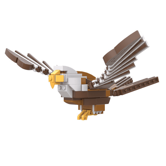 MOC Wildlife Eagle Animal Building Blocks Set, 313 Pcs SmallParticle Bird Model Kit, Collectible Display Bricks Toy for Teens & Adults