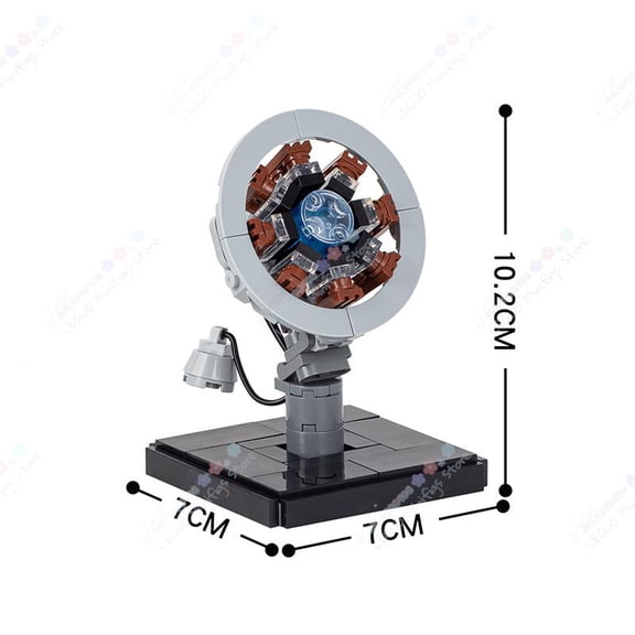 MOC1034 Plasma Arc Reactor MOC Building Blocks Creative DIY Iron Hero Heart Decoration Assemble Bricks Educational Toys For Kids
