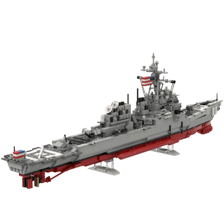 MOC1060PCS Arleigh Burke Class Destroyer Building Blocks Set, DDG-51 Flight I Military Warship Model
