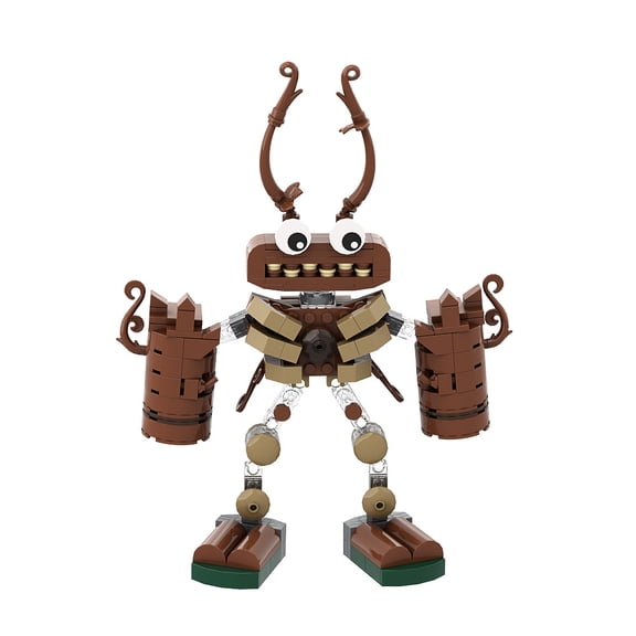 MOC236PCS Wood Monster Building Blocks Toy, 23.68cm Collectible Model, Compatible with Small Bricks