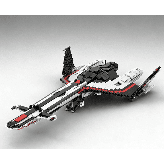 MOC52442 Mercenary Gunship Building Blocks Set  Sci-Fi Interceptor Vehicle Model, Educational DIY Toy for Kids & Collectors, Compatible with Major Brick Brands