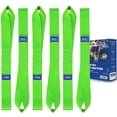 thumbnail image 1 of MOCA 6-Pack Soft Loop Tie Down Straps 4,000 Load Capacity & 12,000 Lbs Breaking Strength 1.6 x 17 inches Heavy Duty Tie Down Straps for Securing ATV, UTV, Motorcycles, Scooters & Dirt Bikes(Green), 1 of 8