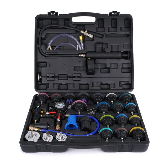 MOCA AUTOPARTS 28PCS Radiator Pressure Tester Vacuum Cooling System Kit with Universal Adapter for BMW Ford Opel Porsche Audi