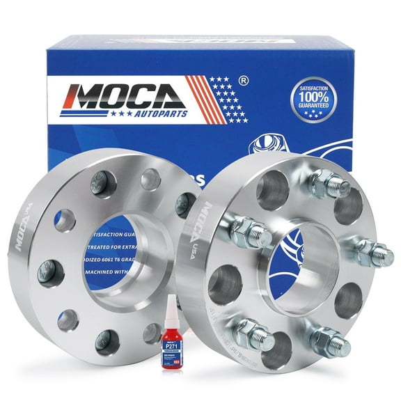 MOCA AUTOPARTS 2PCS 1.5"(38mm) Wheel Spacers 5x5" to 5x5" with M14x1.5 Thread Pitch Fit for 2018-2021 Jeep Wrangler JL & 2011-2021 Jeep Grand Cherokee WK2 & 2011-2021 Dodge Durango