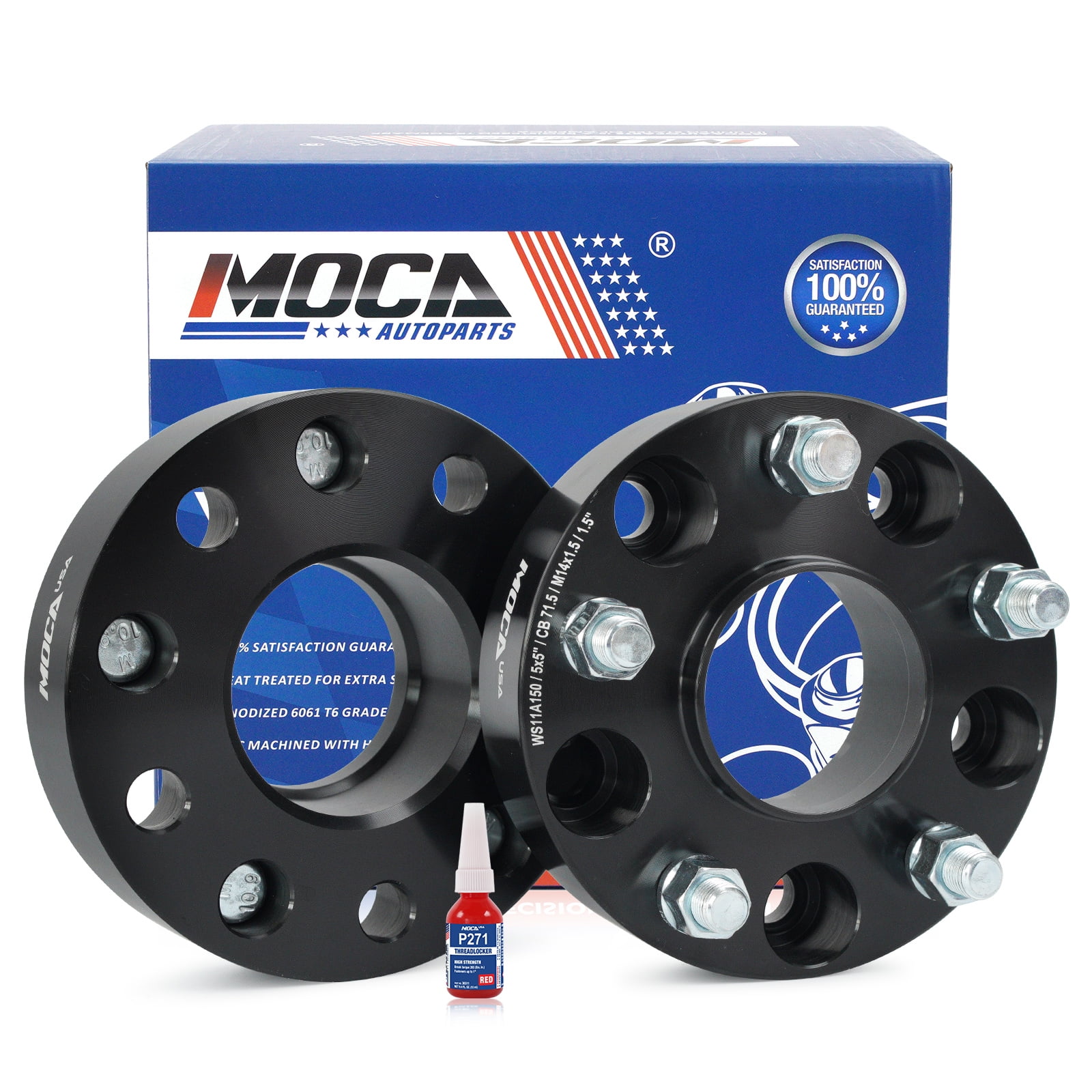 MOCA AUTOPARTS 2PCS 1.5"(38mm) Wheel Spacers 5x5" to 5x5" with M14x1.5