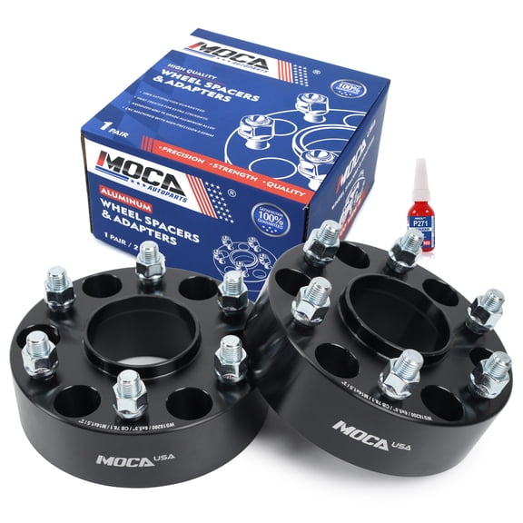 MOCA AUTOPARTS 2PCS 2"(50mm) Wheel Spacers 6x5.5" to 6x5.5" with M14x1.5 Thread Pitch Fit for 2003-2016 Cadillac Escalade ESV & 1999-2016 Chevrolet Silverado 1500