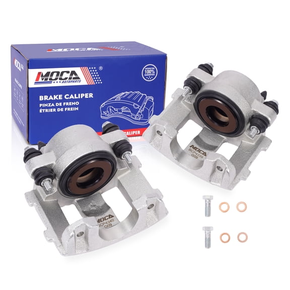 MOCA AUTOPARTS 2x Front Brake Calipers w/ Bracket Fit for 1991-1995 & 1997-2006 Jeep Wrangler 4.0L & 1997-2006 Jeep TJ 4.0L & 1990-2001 Jeep Cherokee 4.0L