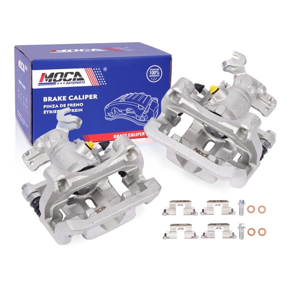 MOCA AUTOPARTS 2x Rear Brake Calipers w/ Bracket Fit for 2014-2016 Chevrolet Impala Limited 3.6L & 2005-2009 Buick Allure LaCrosse 3.8L