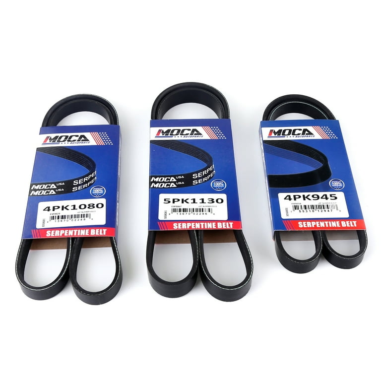 MOCA AUTOPARTS 3 Pcs Serpentine Drive Belt Set Fit for 2003 MOCA AUTOPARTS 3 Pcs Serpentine Drive Belt Set Fit for 2003