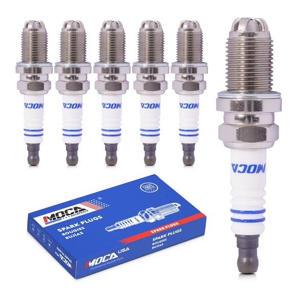 MOCA AUTOPARTS 3199 6PCS Spark Plugs Fit for Audi A4 A6 A8 Quattro S4 BMW Land Rover Mini Cooper Porsche