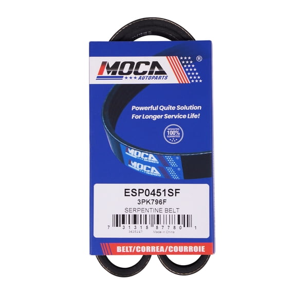 MOCA AUTOPARTS 3PK796F Accessory Drive Belt Fit for 2011-2019 Hyundai Sonata 2.4L & 2011-2017 Kia Optima 2.4L & 2013-2017 Kia Optima 2.0L