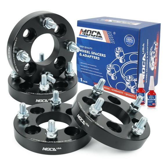 MOCA AUTOPARTS 4PCS 1"(25mm) Wheel Spacers 4x3.94"to 4x4.5"with M12x1.5 Thread Pitch Fit for 2004-2011 Chevrolet Aveo 1.6L & 1995-2005 Dodge Neon 2.0L