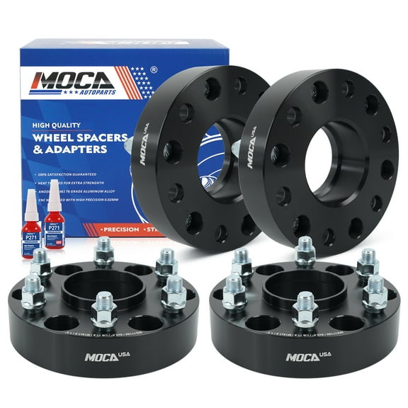 MOCA AUTOPARTS 4PCS 1.5"(38mm) Wheel Spacers 6x5.5" to 6x5.5" with M14x1.5 Thread Pitch Fit for 2019-2022 Ram 1500