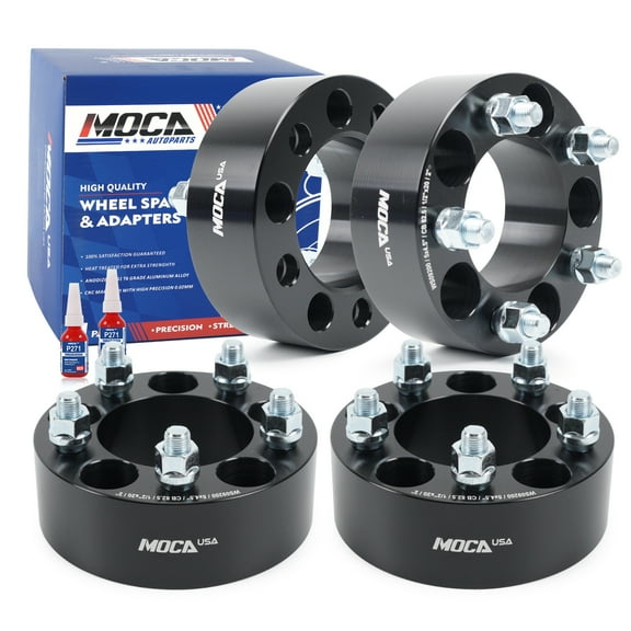 MOCA AUTOPARTS 4PCS 2"(50mm) Wheel Spacers 5x4.5" to 5x4.5" with 1/2"x20 Thread Pitch Fit for 2001-2012 Jeep Liberty & 1982-2012 Ford Ranger
