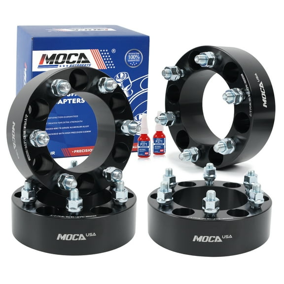 MOCA AUTOPARTS 4PCS 2"(50mm) Wheel Spacers 6x5.5" to 6x5.5" with M12x1.5 Thread Pitch Fit for 2004-2014 Chevrolet Colorado & 1985-1993 Dodge Ram 50 & 1992-2004 Isuzu Rodeo