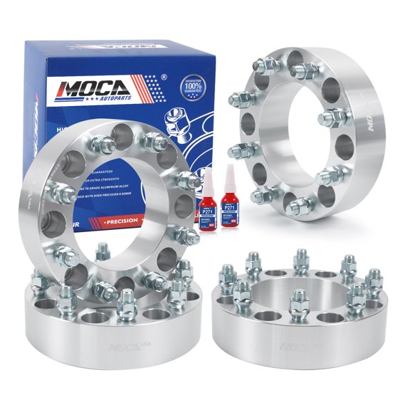 MOCA AUTOPARTS 4PCS 2"(50mm) Wheel Spacers 8x6.69" to 8x6.69" with M14x1.5 Thread Pitch Fit for 2003-2005 Ford Excursion & 2003-2018 Ford F-350 Super Duty/F-350 Super Duty
