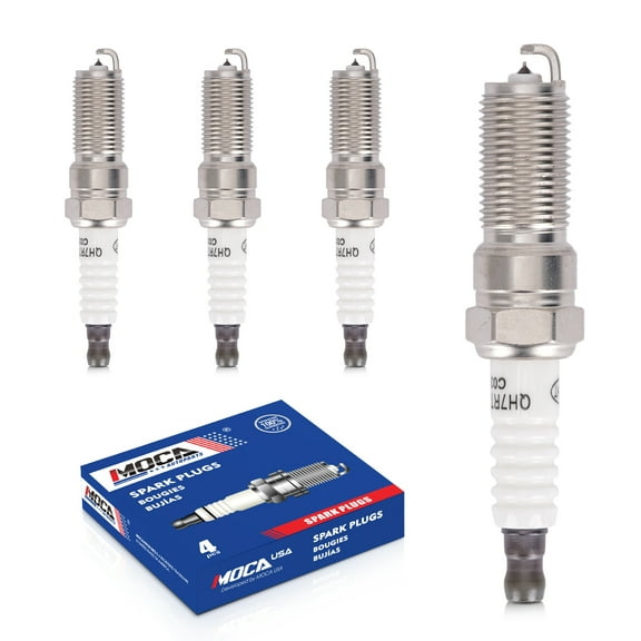 MOCA AUTOPARTS 4PCS Spark Plugs Fit for Chevrolet Cadillac Ford F150 GMC Land Rover Lincoln Mazda