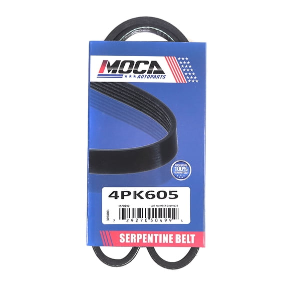 MOCA AUTOPARTS 4PK605 Serpentine Belt for 1997 Hyundai Accent L4 1.5L (Position: Water Pump To Power Steering)