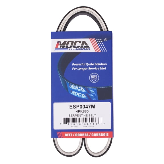 MOCA AUTOPARTS 4PK880 Fabric Faced Serpentine Belt Fit for 2004-2008 Toyota Solara 3.3L & 1999-2006 Hyundai Elantra 2.0L & 2004-2006 Lexus ES330 RX330 3.3L