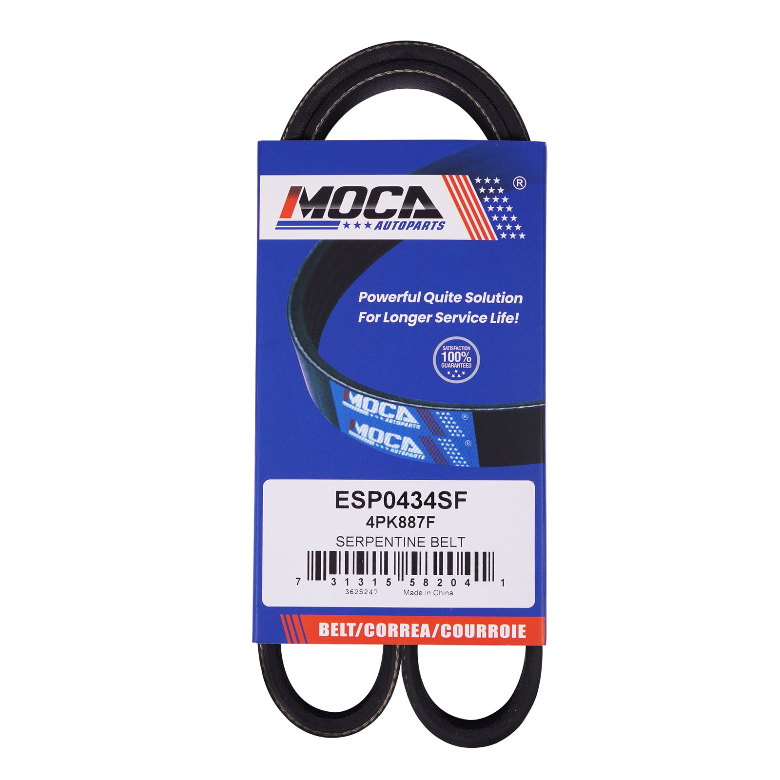 MOCA AUTOPARTS 4PK887F Accessory Drive Belt Fit for 2014-2023 Chevrolet Silverado 1500 5.3L 6.2L & 2014-2023 GMC Sierra 1500 5.3L 6.2L & 2015-2023 Cadillac Escalade 6.2L