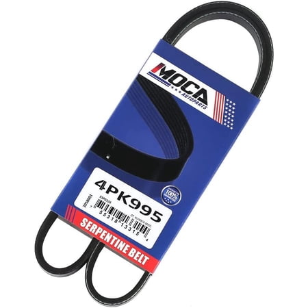 MOCA AUTOPARTS 4PK995 Serpentine Belt fit 07-08 for Cadillac, 06-07 for Honda, 89-99 for Mitsubishi, for Hyundai, for Mazda, 91-94 for Eagle, 88-94 for Jaguar, 92-94 for Nissan, for Plymouth