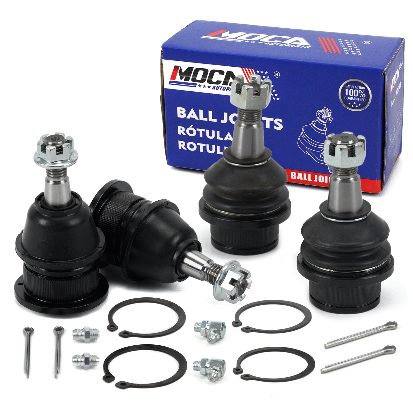 MOCA AUTOPARTS 4x Front Upper & Lower Ball Joints Fit for 2002-2006 Cadillac Escalade & 1999-2002 Chevrolet Silverado 1500 & 2001-2006 Chevrolet Tahoe
