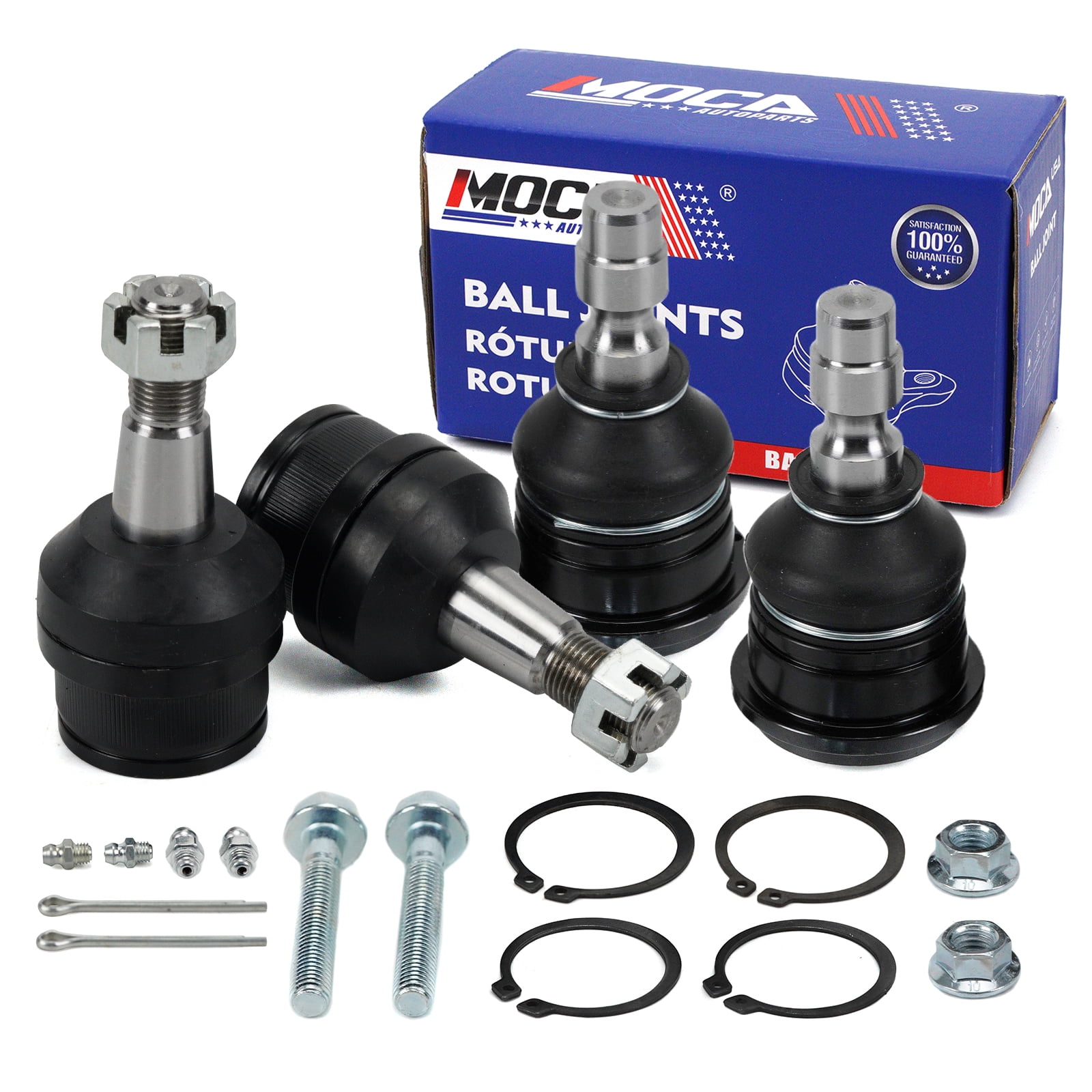 MOCA AUTOPARTS 4x Front Upper & Lower Ball Joints Fit for 1998-2011 Ford Ranger & 1998-2007 Mazda B3000 & 2001-2010 Mazda B2300