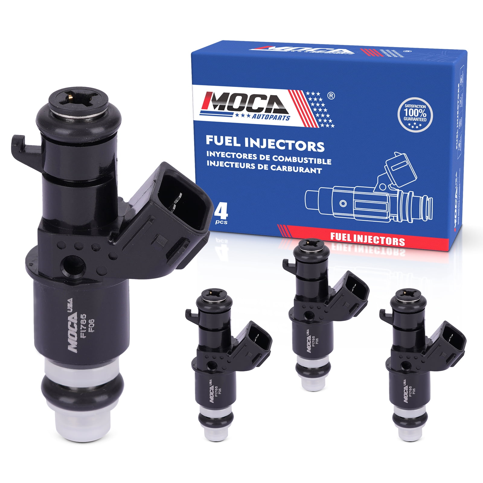 MOCA AUTOPARTS 4x Fuel Injectors FJ785 Fit for 2009-2013 Honda Fit 1.5L & 2010-2013 Honda City 1.5L & 2006-2011 Honda Civic 1.8L