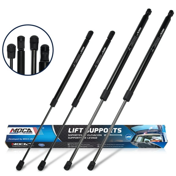 MOCA AUTOPARTS 4x Rear Tailgate & Window Lift Supports Gas Springs Struts Shocks Fit for 2002-2006 Cadillac Escalade & 2000-2006 GMC Yukon