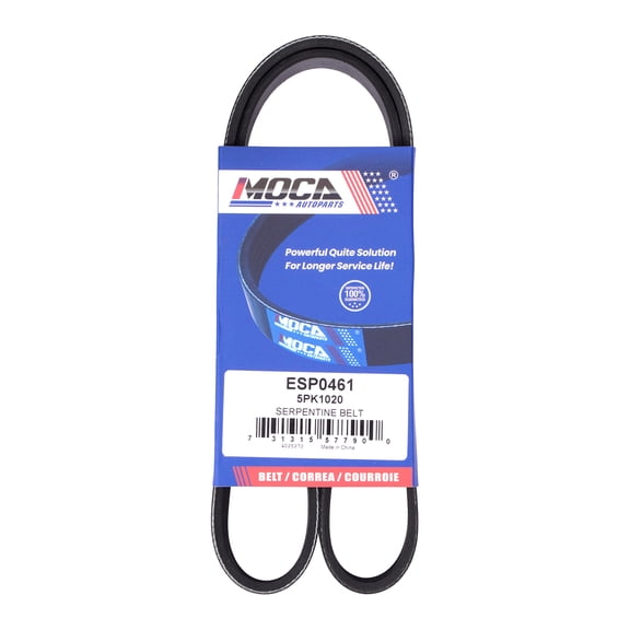 MOCA AUTOPARTS 5PK1020 Serpentine Belt Fit for 2007-2012 Chevrolet Malibu 2.4L & 2007-2010 Pontiac G6 2.4L & 2008-2009 Saturn Aura 2.4L