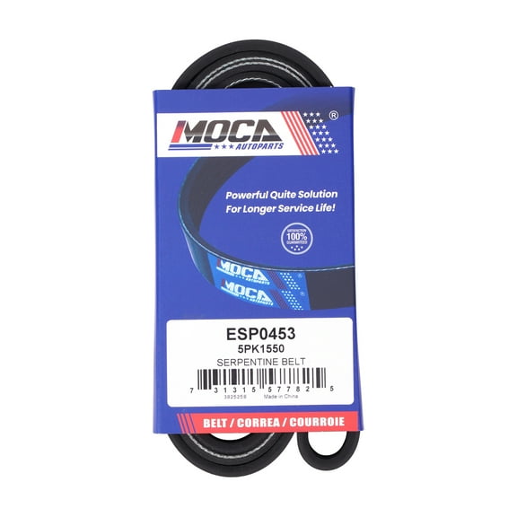 MOCA AUTOPARTS 5PK1550 Serpentine Belt Fit for 2011-2014 Volkswagen Jetta 2.5L & 2007-2009 Suzuki SX4 2.0L & 2008-2009 Saturn Astra 1.8L