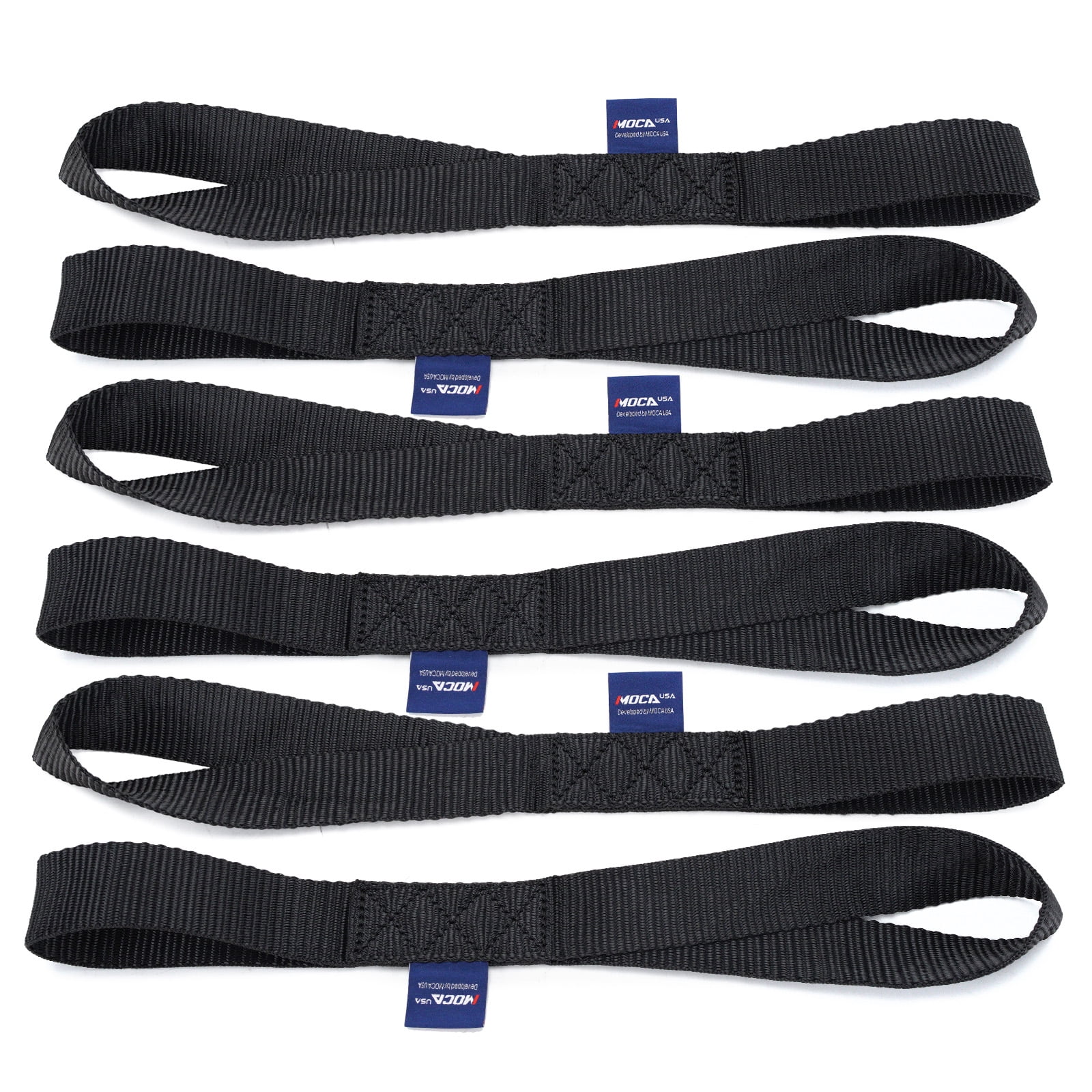 MOCA AUTOPARTS 6-Pack Soft Loop Tie Down Straps 10643 Lbs Breaking ...