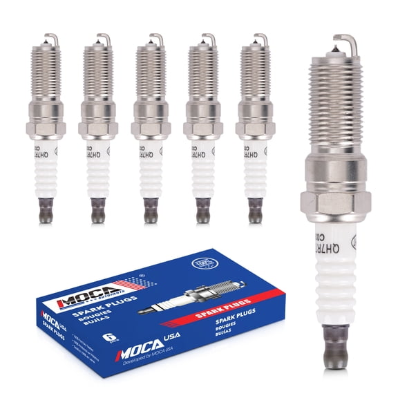 MOCA AUTOPARTS 6PCS Spark Plugs Fit for Chevrolet Cadillac Ford F150 GMC Land Rover Lincoln Mazda