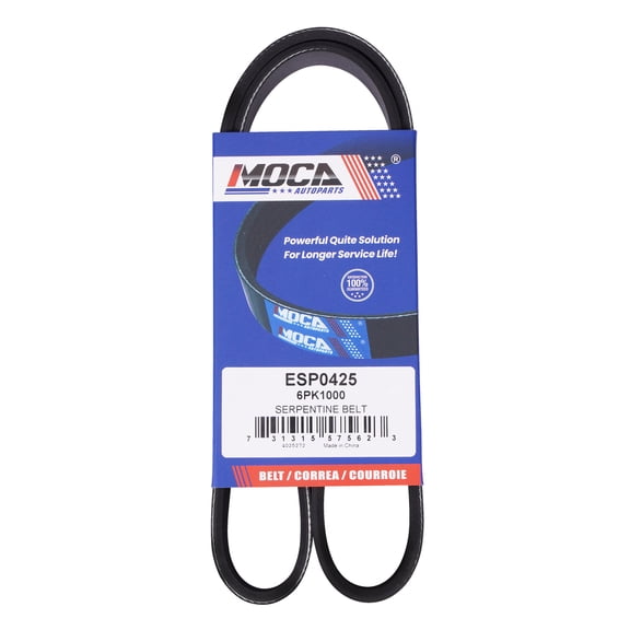 MOCA AUTOPARTS 6PK1000 Serpentine Belt Fit for 2022-2023 Volkswagen Jetta Taos 1.5L & 2013-2017 BMW 320i 320i xDrive 2.0L & 2008-2010 Ford F-250 Super Duty 6.4L