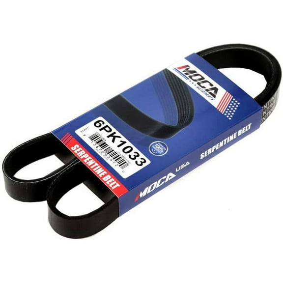 MOCA AUTOPARTS 6PK1033 EPDM Serpentine Belt for 02-08 Mini Cooper 1.6L & 96-02 Volkswagen Cabrio 2.0L & 91-94 Infiniti G20 & Nissan Sentra 2.0L