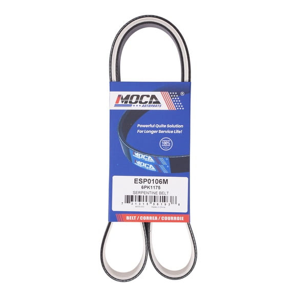 MOCA AUTOPARTS 6PK1175 Fabric Faced Serpentine Belt Fit for 2003-2007 INFINITI FX35 G35 3.5L & 2003-2006 Nissan 350Z 3.5L & 1999-2003 Acura TL 3.2L