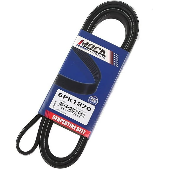 MOCA AUTOPARTS 6PK1870 Serpentine Belt fit 95-98 for Audi & 86-91 for Buick & 91-93 for Chevrolet & for GMC & 95-97 for Ford & 92-93 for Oldsmobile & 85-87 for Pontiac & 85-86 for Renault