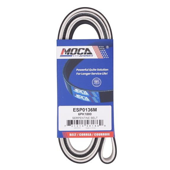 MOCA AUTOPARTS 6PK1880 Fabric Faced Serpentine Belt Fit for 2003-2008 Toyota Corolla Matrix 1.8L & 2004-2008 Chevrolet Aveo 1.6L & 1998-2005 Volkswagen Passat 2.8L
