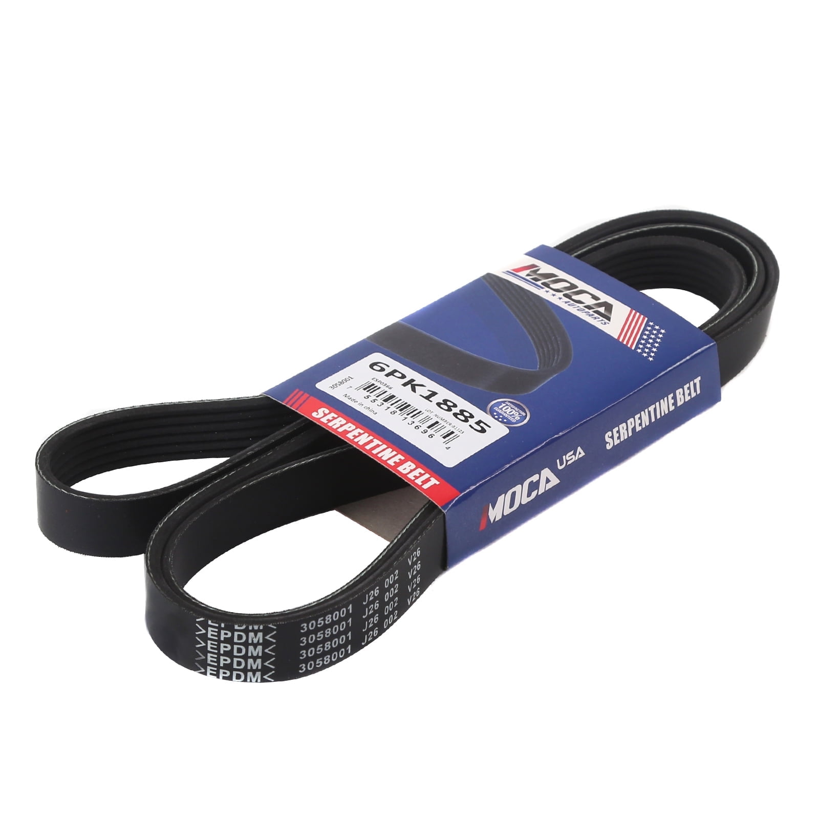 MOCA AUTOPARTS 6PK1885 Serpentine Belt Fit for 2002-2005 Audi A4 3.0L \u0026 1997-2001 Audi A6 2.8L \u0026 2004-2008 Chevrolet Aveo 1.6L \u0026 2003-2007 Toyota Matrix 1.8L