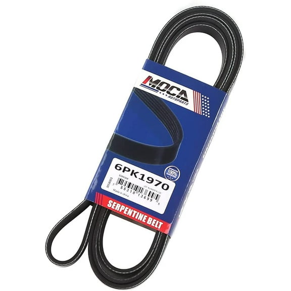MOCA AUTOPARTS 6PK1970 Serpentine Belt fit 2000-2004 for Ford Focus 2.0L & 1993-1995 for Chevrolet Camaro 3.4L & 1982-1987 for Mercury Cougar 3.8L & 1993-1995 for Pontiac Firebird 3.4L