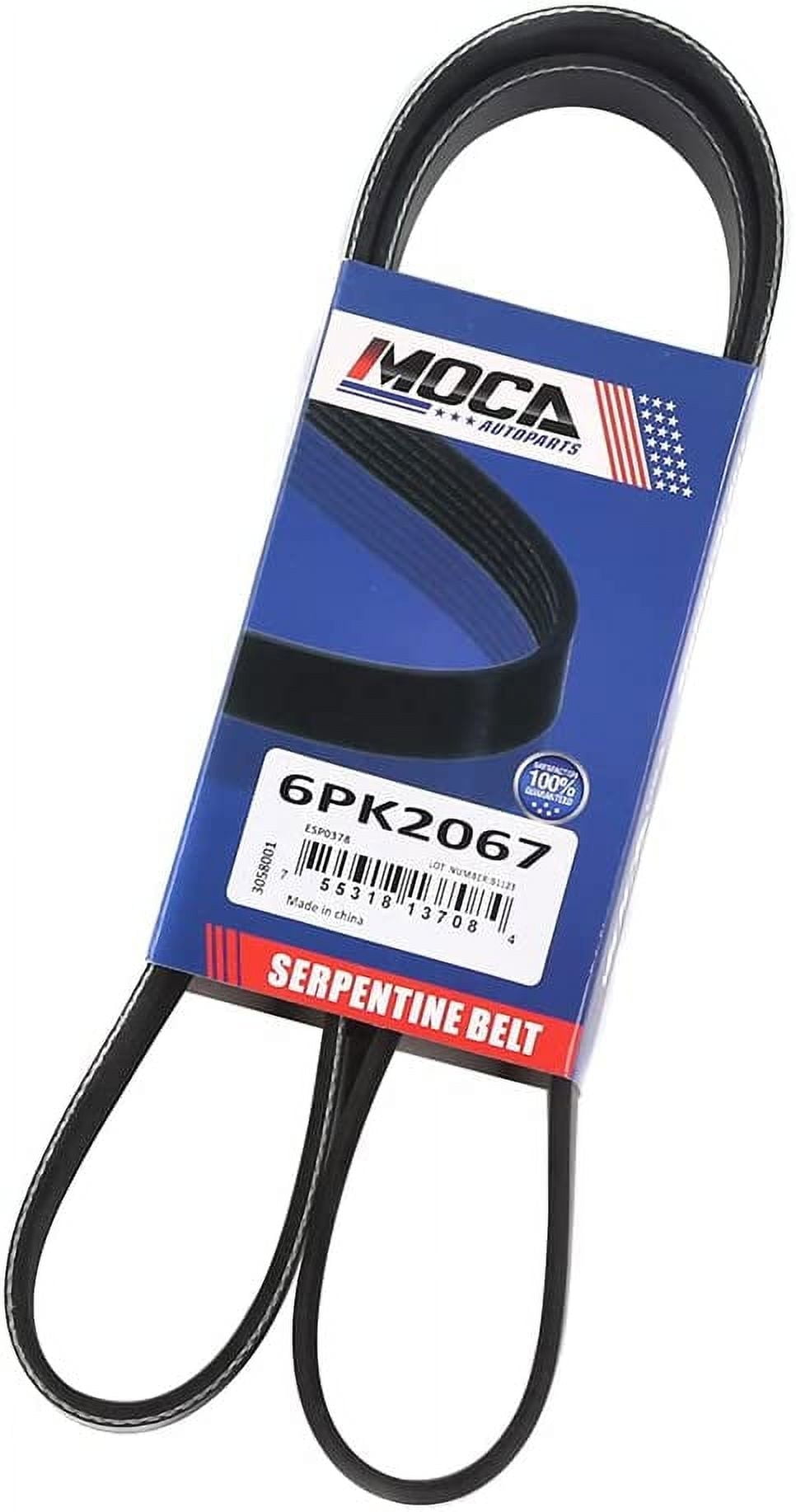 MOCA AUTOPARTS 6PK2067 Serpentine Belt Fit for 2001-2004