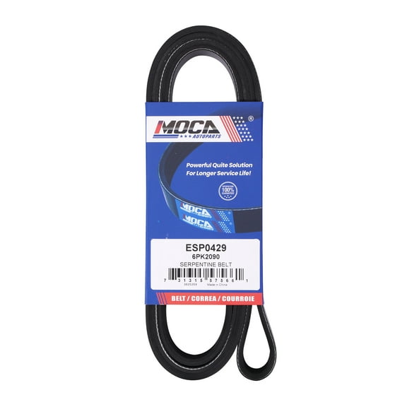 MOCA AUTOPARTS 6PK2090 Serpentine Belt Fit for 2001-2007 Chrysler Town & Country 3.3L 3.8L & 2001-2007 Chrysler Voyager 3.3L & 2001-2007 Dodge Caravan 3.3L
